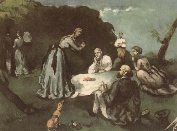 Paul Cezanne Dejeuner sur l herbe oil painting image